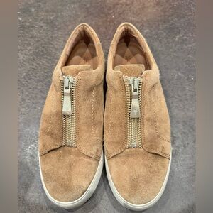 Silver Frye Lena Zip Low Sneakers